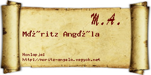 Móritz Angéla névjegykártya